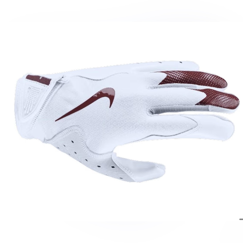 Nike White and Maroon Men's Glove